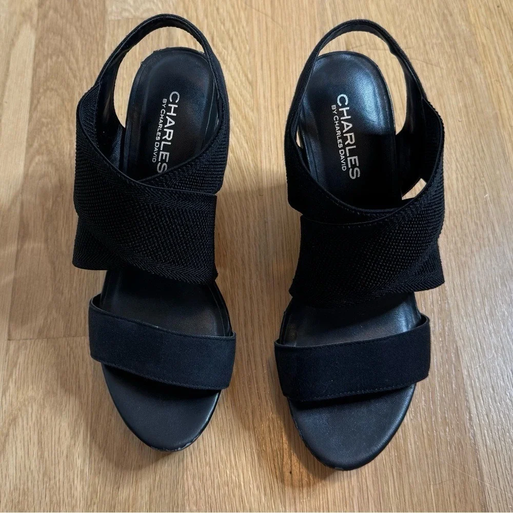 Charles by CHARLES DAVID Wedge Platform Espadrille Sandals - Picture 2 of 8
